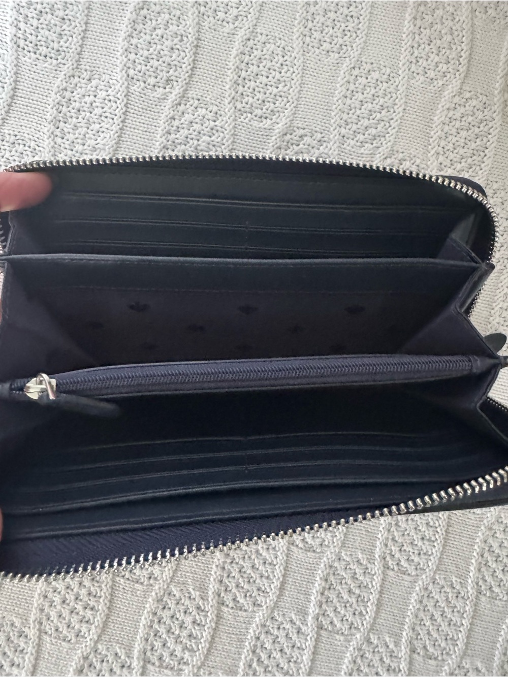 Kate Spade NWOT denim cherry long zip around wallet - Picture 3 of 3